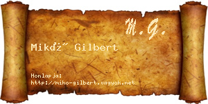 Mikó Gilbert névjegykártya